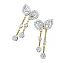 Natural Diamond Earrings 1.58 CT / 9.95 gm Gold