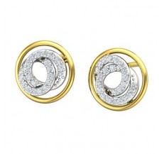 Natural Diamond Earrings 0.44 CT / 4.46  gm Gold