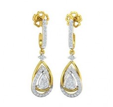 Natural Diamond Earrings 0.77 CT / 5.45 gm Gold