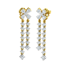 Natural Diamond Earrings 0.86 CT / 4.38 gm Gold