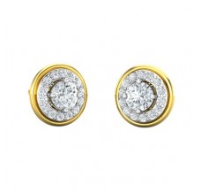 PreSet Natural Solitaire Diamond Earrings 0.85 CT / 3.00 gm Gold
