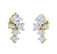 PreSet Natural Solitaire Diamond Earrings 1.15 CT / 3.25 gm Gold