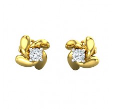 Natural Diamond Earrings 0.20 CT / 2.95 gm Gold