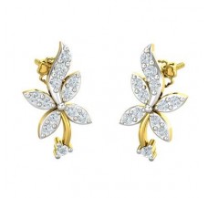 Natural Diamond Earrings 0.32 CT / 2.65 gm Gold