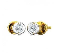 Natural Diamond Earrings 0.10 CT / 1.80 gm Gold