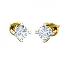 Natural Diamond Earrings 0.30 CT / 1.60 gm Gold