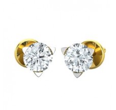 Natural Diamond Earrings 0.30 CT / 2.50 gm Gold