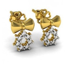 Natural Diamond Earrings 0.16 CT / 2.40 gm Gold