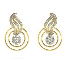 Natural Diamond Earrings 0.71 CT / 3.92 gm Gold