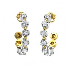 Natural Diamond Earrings 0.32 CT / 2.70 gm Gold