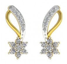 Natural Diamond Earrings 0.59 CT / 3.20 gm Gold