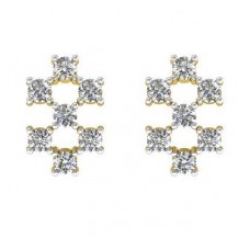Natural Diamond Earrings 0.49 CT / 2.25 gm Gold