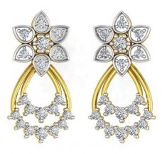 Natural Diamond Earrings 0.68 CT / 4.65 gm Gold