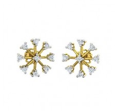 Natural Diamond Earrings 0.45 CT / 4.22 gm Gold