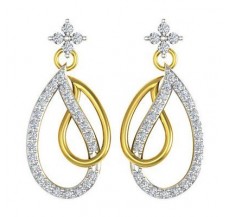 Natural Diamond Earrings 0.50 CT / 5.00 gm Gold