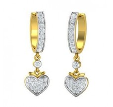 Natural Diamond Earrings 0.686 CT / 5.05 gm Gold
