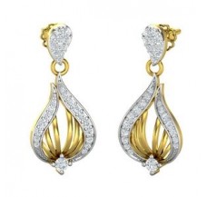 Natural Diamond Earrings 0.65 CT / 5.05 gm Gold