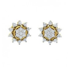 Natural Diamond Earrings 0.78 CT / 2.78 gm Gold