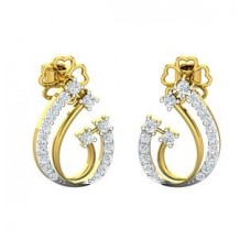 Natural Diamond Earrings 0.448 CT / 3.42 gm Gold