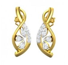 Natural Diamond Earrings 0.36 CT / 3.91 gm Gold