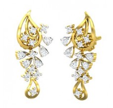 Natural Diamond Earrings 0.45 CT / 3.68  gm Gold