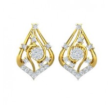 Natural Diamond Earrings 0.58 CT / 4.00 gm Gold