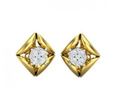 Natural Diamond Earrings 0.30 CT / 4.10 gm Gold