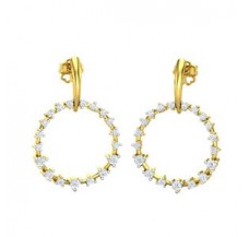 Natural Diamond Earrings 0.57 CT / 3.40 gm Gold