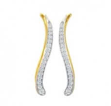 Natural Diamond Earrings 0.38 CT / 2.00 gm Gold