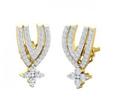 Natural Diamond Earrings 0.49 CT / 2.84 gm Gold