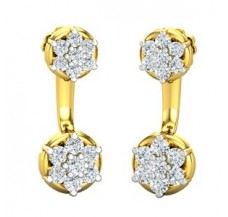 Natural Diamond Earrings 0.56 CT / 3.85 gm Gold
