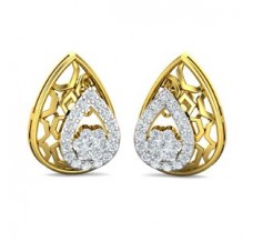 Natural Diamond Earrings 0.48 CT / 3.49 gm Gold