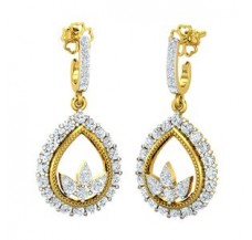 Natural Diamond Earrings 1.30 CT / 5.40 gm Gold