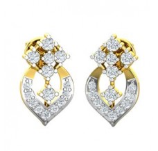 Natural Diamond Earrings 0.55 CT / 3.12 gm Gold