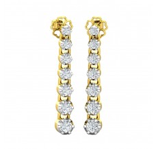 Natural Diamond Earrings 0.59 CT / 3.80 gm Gold
