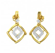 Natural Diamond Earrings 0.32 CT / 4.09 gm Gold