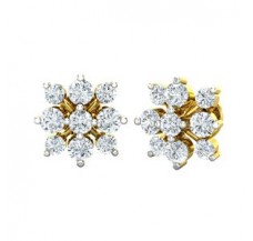 Natural Diamond Earrings 0.68 CT / 2.74 gm Gold