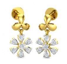 Natural Diamond Earrings 0.28 CT / 2.51 gm Gold