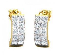 Natural Diamond Earrings 0.30 CT / 2.40 gm Gold