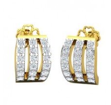 Natural Diamond Earrings 0.39 CT / 3.67 gm Gold