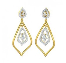 Natural Diamond Earrings 0.89 CT / 5.70 gm Gold