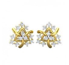 Natural Diamond Earrings 0.54 CT / 3.40 gm Gold