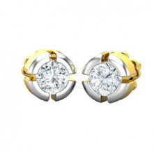 Natural Diamond Earrings 0.38 CT / 2.50 gm Gold