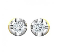 PreSet Natural Solitaire Diamond Earrings 0.60 CT / 2.90 gm Gold