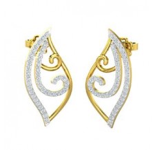 Natural Diamond Earrings 0.62 CT / 3.80 gm Gold