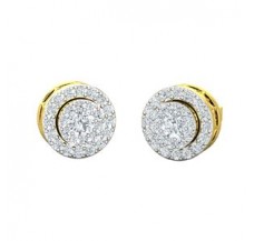 Natural Diamond Earrings 0.55 CT / 3.40 gm Gold