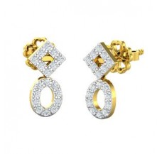 Natural Diamond Earrings 0.28 CT / 2.00 gm Gold