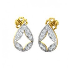 Natural Diamond Earrings 0.26 CT / 2.40 gm Gold