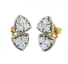 Natural Diamond Earrings 0.48 CT / 2.85 gm Gold