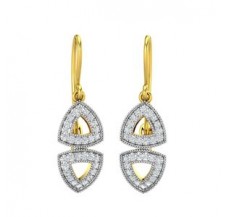 Natural Diamond Earrings 0.72 CT / 5.85 gm Gold